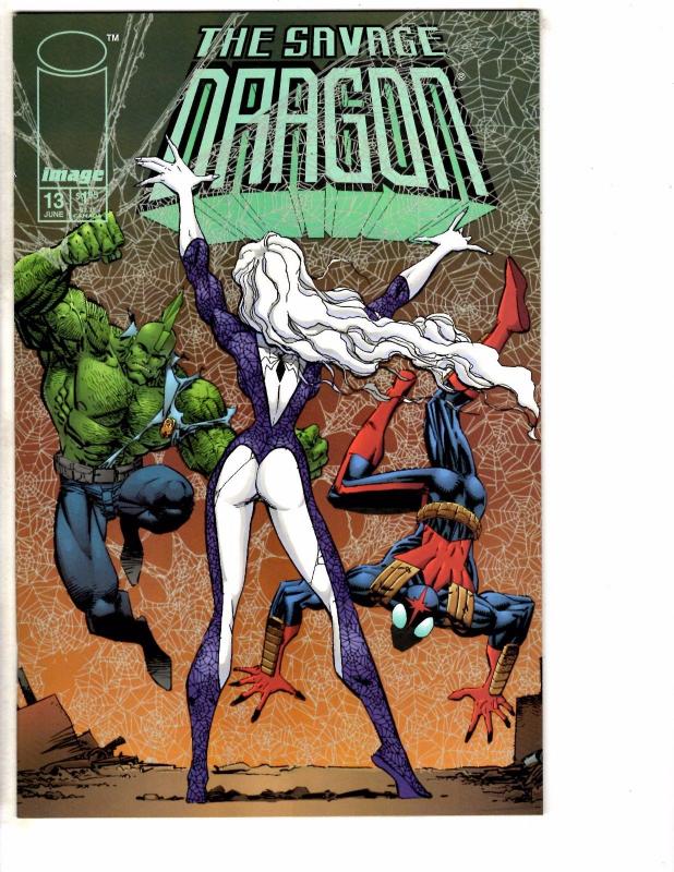 Lot Of 3 Savage Dragon Image Comic Books # 1 13 22 Erik Larsen Ninja Turtles HJ7