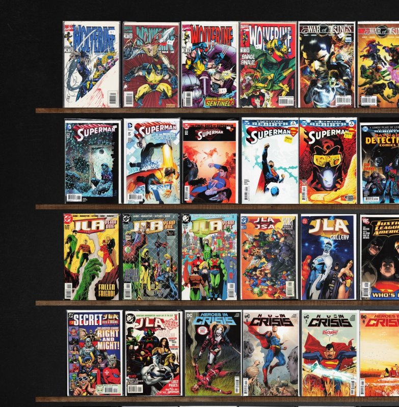 Huge Lot 150+ Comics with Wolverine, Jla: Year One, Superman, Hourman & More!