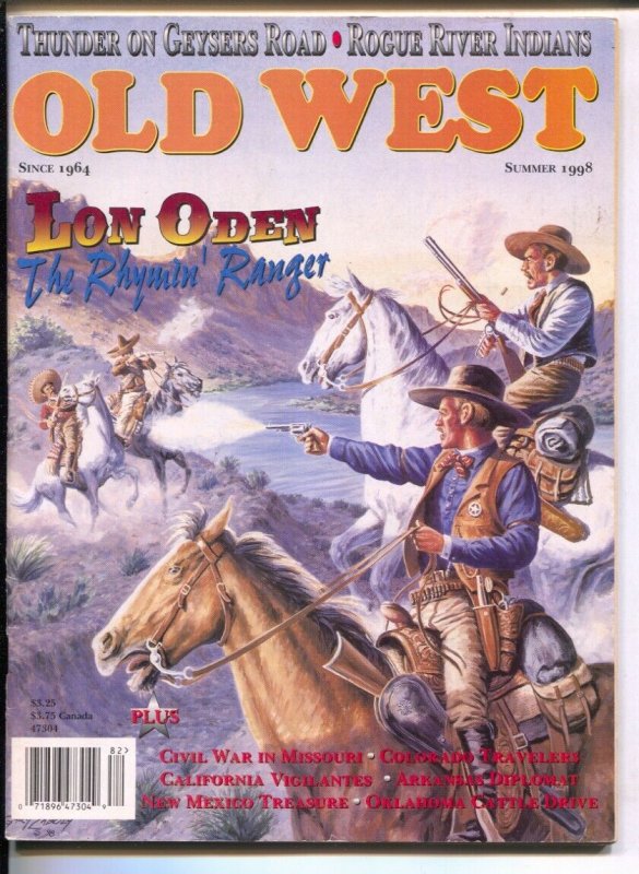 Old West-Summer 1998-Gary Zaboly gunfight cover-violent western stories-pulp ...