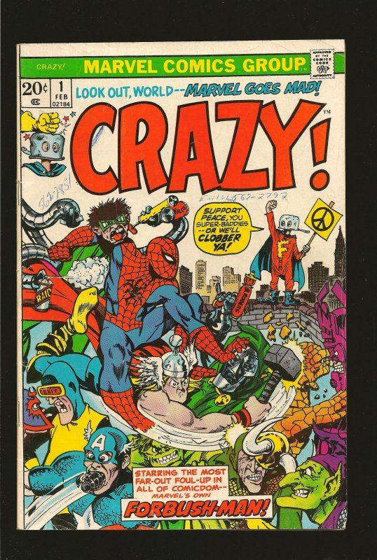 Marvel Comics Crazy Vol 1 No 1 February 1973