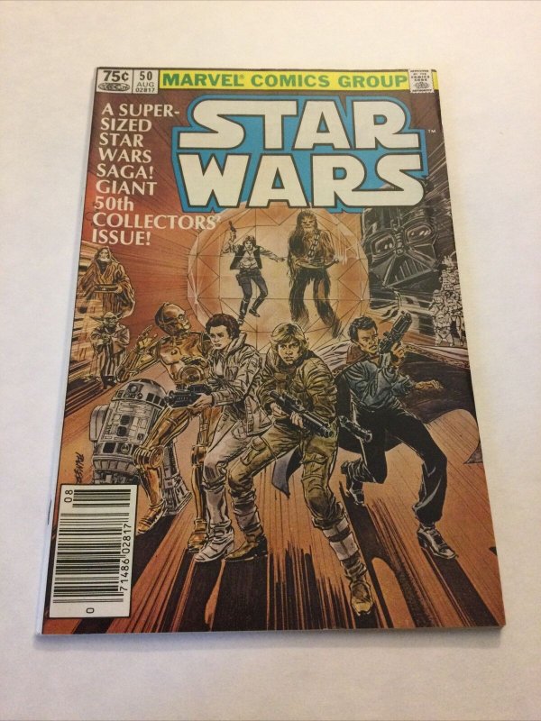 Star Wars 50 Vf Very Fine 8.0 Newsstand Edition Marvel Comics