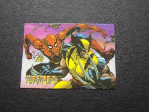 Spiderman Wolverine Marvel Team-up 1995 Ziploc Trading Card NM