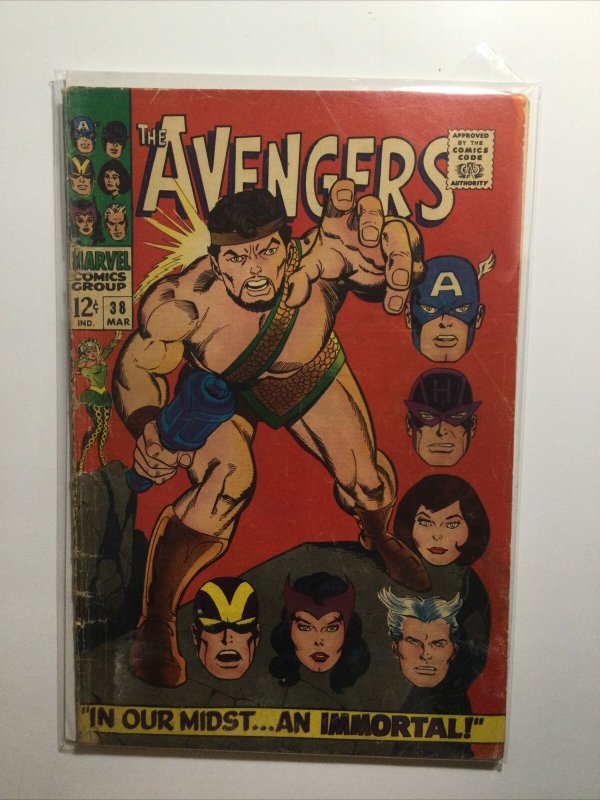 Avengers 38 Good Gd 2.0 Water Damage Marvel