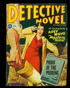 Detective Novel Nov 1946- Thrilling Pulp- Belarski cover- Asey Mayo