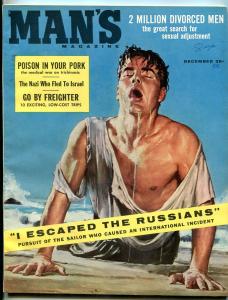 Man's Magazine December 1958-NAZIS/RUSSIANS/BOXING STORY FN