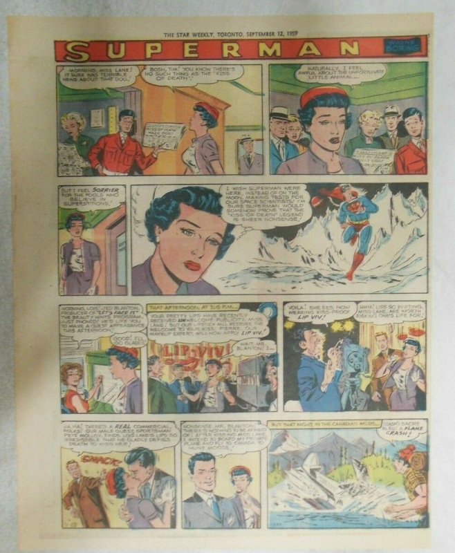 Superman Sunday Page #1037 by Wayne Boring from 9/13/1959 Tabloid Page Size