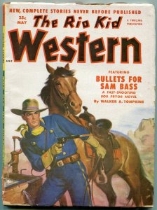 The Rio Kid Western Pulp May 1952- Sam Bass- Louis L'Amour VG+