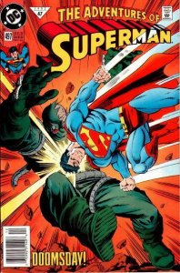 Adventures of Superman #497 (Newsstand) VF/NM ; DC | Doomsday