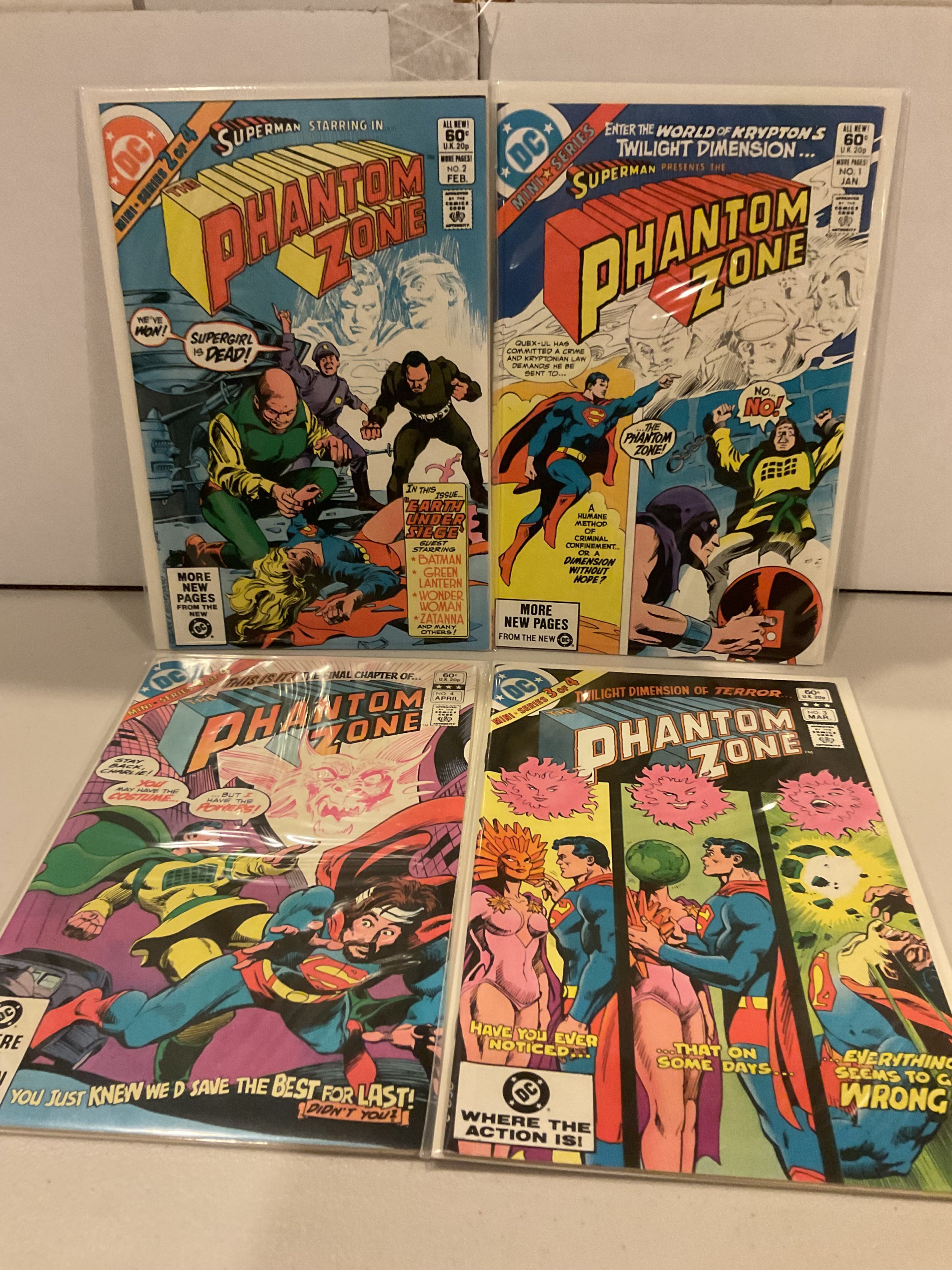 Phantom Zone Complete Mini Series Set 1 4 1982 Vf Steve Gerber Gene