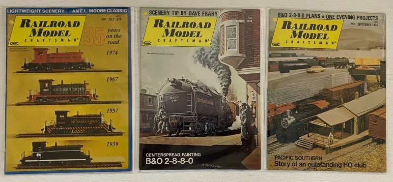 Railroad Model Craftsman Magazine lot 9 different books (1974)