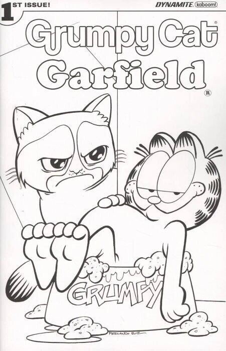 GRUMPY CAT GARFIELD #1 -3 COMPLETE SERIES OF 24 COVERS INCLUDING SIGNED COVER.