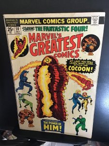 Marvel's Greatest Comics #50 (1974) double grade Warlock reprint key! GD...
