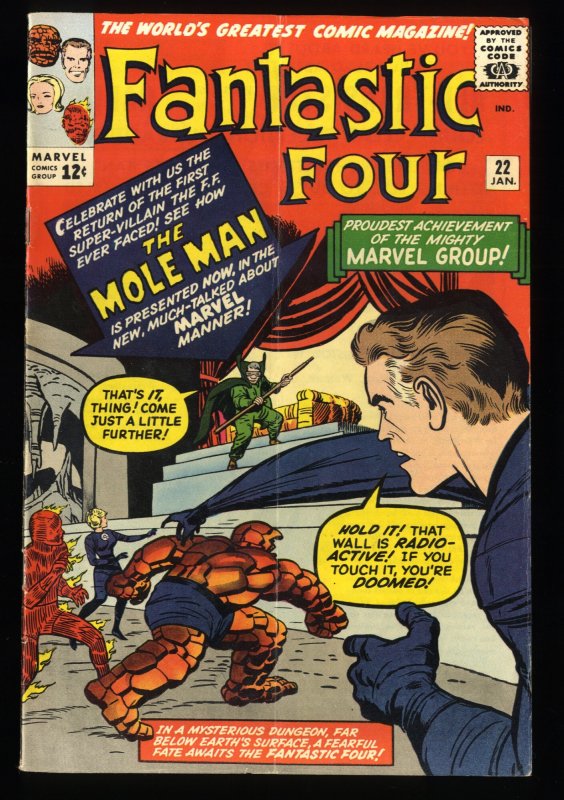 Fantastic Four #22 VG+ 4.5 Bright Colors!