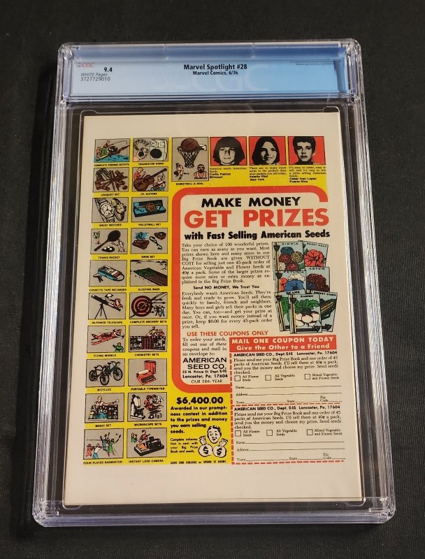 Marvel Spotlight #28 - 1st Solo Moon Knight/Don Perlin (CGC 9.4) 1976