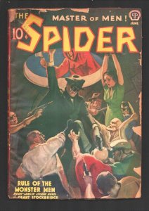 Spider 6/1939-Rule of the Monster Men-John Howitt cover later copied by Ale...