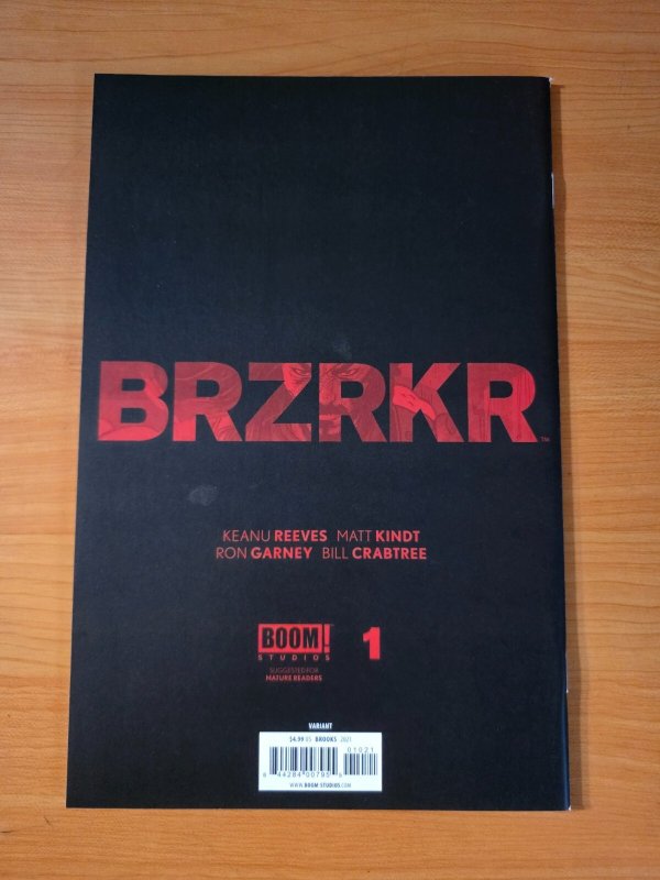 BRZRKR #1 Mark Brooks Variant ~ NEAR MINT NM ~ 2021 BOOM! Comics
