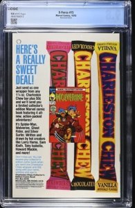 X-Force #15 1992 Marvel Comics CGC 9.8 Deadpool app White Pages Newsstand 013