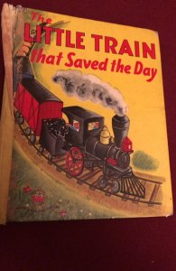 The little train that save the day 1952 wonder book tape on spine