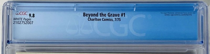 BEYOND THE GRAVE #1 CGC 9.8 SINGLE HIGHEST GRADED STEVE DITKO 1975 NM/MT White 