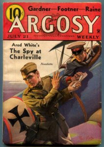 Argosy Pulp July 21 1934- Spy at Charleville- VG-