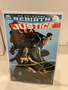 Justice League 1  Variant Cover  9.0 (our highest grade) Rebirth!  2016
