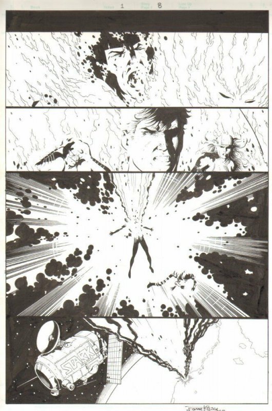 Order, The #1 p.8 - Corona, Heavy & Avona in Explosion - '07 art by Barry Kitson