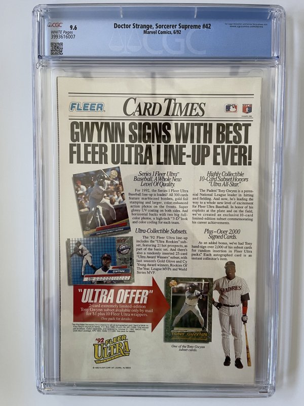 Doctor Strange Sorcerer Supreme #42 CGC 9.6 - Galactus App  (1992)