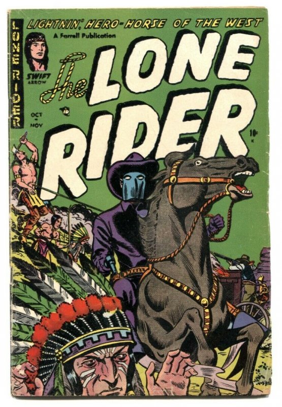 Lone Rider #16 1953- Western Golden Age comic VG