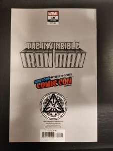 Invincible Iron Man #10 - Signed Nathan Szerdy NYCC Foil Virgin Var (9.2ob) 2023