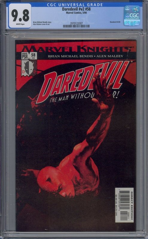 DAREDEVIL V2 #58 CGC 9.8 HTF HIGH GRADE 1ST MODERN NIGHT NURSE 