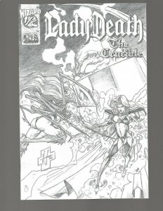 Lady Death: The Crucible #1/2 Sketch Linen Variant