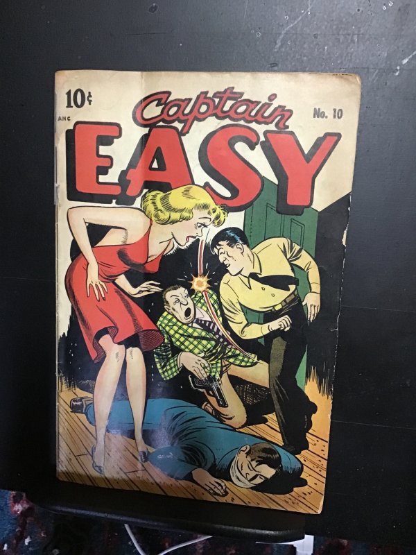 Captain Easy #10 (1947) Golden-Age key! Affordable grade. VG Wow!