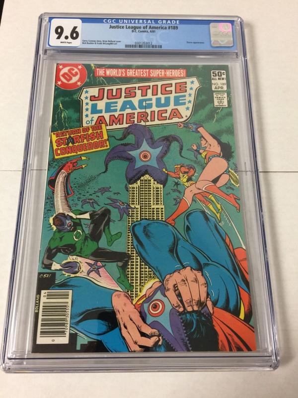 Justice League Of America 189 Cgc 9.6 White Pages