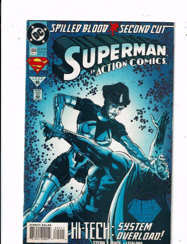 8 Superman in Action Comics DC Comic Books #694 695(2) 696 697 698 699 700 TW44