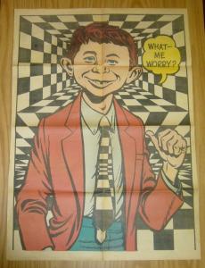 Alfred E. Neuman vintage poster - mad magazine - 29 x 20 what me worry?