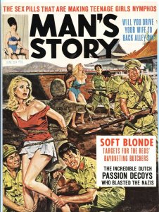 MAN”S STORY 6/1966-CHINESE COMMIES BAYONET TORTURE-BONDAGE-CHEESECAKE