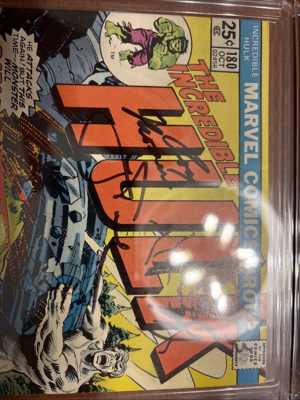 Incredible Hulk (1974) # 180 (CGC 8.5) Signed Stan Lee * Hugh Jackman * Thomas