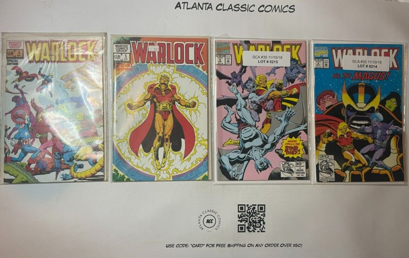 Lot Of 4 Comic Books Marvel Warlock #3 4 5 6 Thanos Gamora   48 SM8