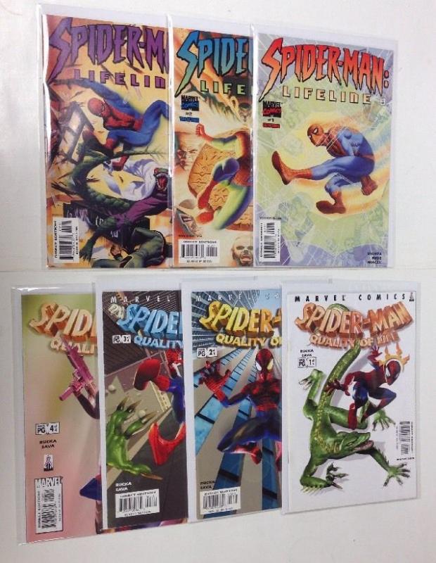 Spider-man Lifeline 1-3 Quality Of Life 1-4 Completr Near Mint Lot Set Run