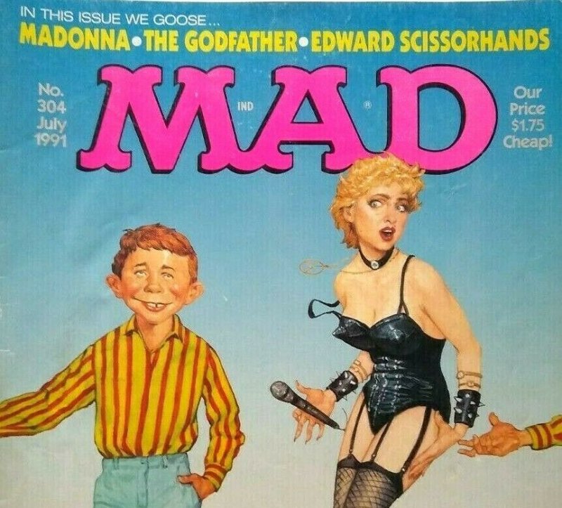 MAD Magazine July 1991 No 304 Madonna The Godfather Edward Scissorhands Satire 