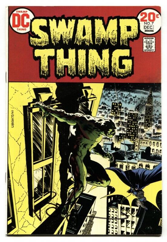 SWAMP THING #7-DC-BATMAN-1973-BERNI WRIGHTSON VF+