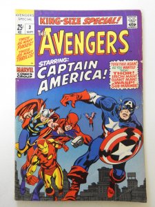 The Avengers Annual #3  (1969) Starring: Captain America! Sharp VG+ Condition!
