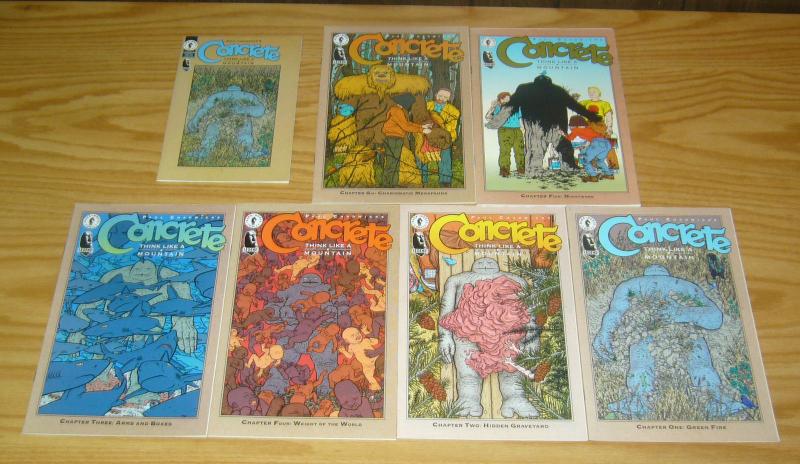 Concrete: Think Like A Mountain #1-6 VF/NM complete series + ashcan - chadwick