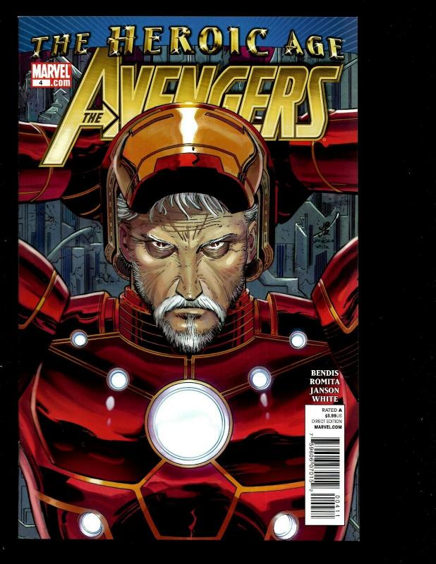 Lot Of 7 The Avengers Marvel Comics # 1 3 4 6 7 8 9 Iron Man Heroic Age SM12 