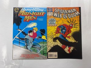 4 MARVEL comic books Deadly #1 Wolverine #1 Midnight Men #1 Web Doom #1 42 KM18