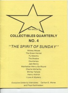 Rex Miller's Collectibles Quarterly #4 1980-Comics & radio character collecti...