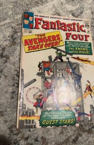 Fantastic Four #26 (1964)Avengers/FF vs the hulk Nice Fn+ copy