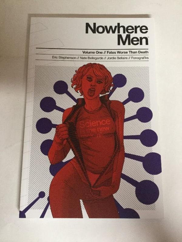 Nowhere Men Vol 1 Fates Worse Than Death Tpb Nm Near Mint Image Comics