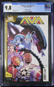 ALIENS VS AVENGERS #3 MARVEL 2025 ELENA CASAGRANDE VARIANT CGC 9.8 NM