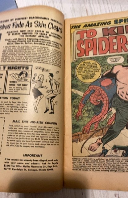 The Amazing Spider-Man #58 (1968)to kill a spiderman